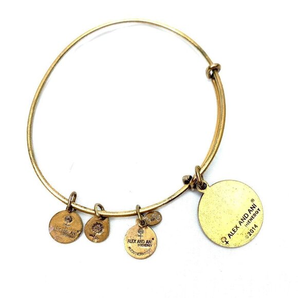 Alex and Ani Four Leaf Clover Charm Bracelet - Expands 2"- 3.5" - Picture 2 of 2